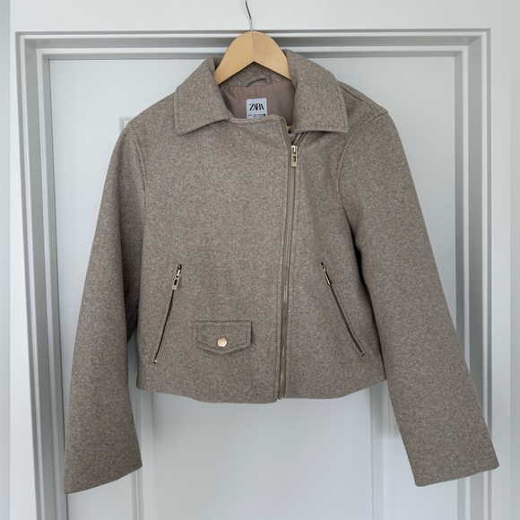 NWOT, OUT OF STOCK - Zara Soft Jacket, size S, color sand - Picture 2 of 9